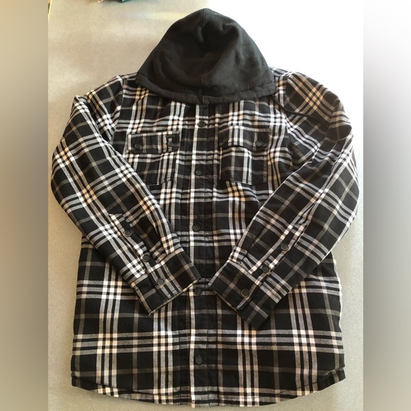Volcom Other - Volcom Black and White Plaid Jacket with Hood. Men’s medium